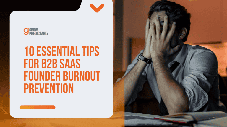 b2b saas founder burnout prevention