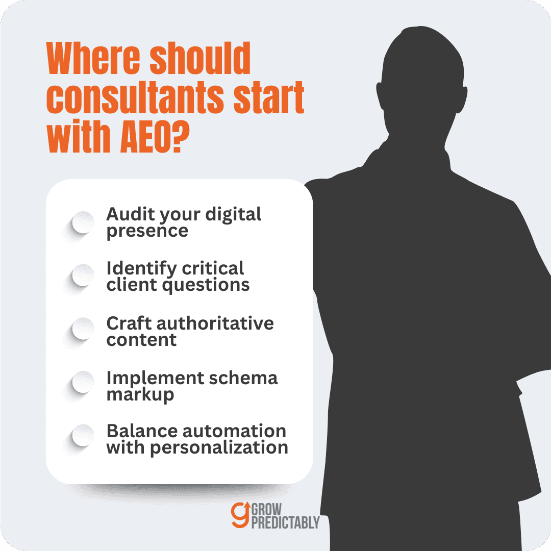 Where should consultants start with AEO